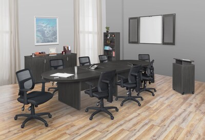 Regency Legacy 168W x 52D Racetrack Shaped Conference Table With Grommet, Ash Grey (LCTRT16852AG)