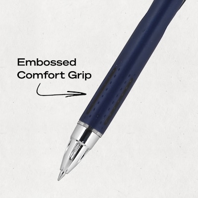 uni-ball Jetstream RT Retractable Ballpoint Pens, Fine Point, 0.7mm, Black Ink, Dozen (62152)
