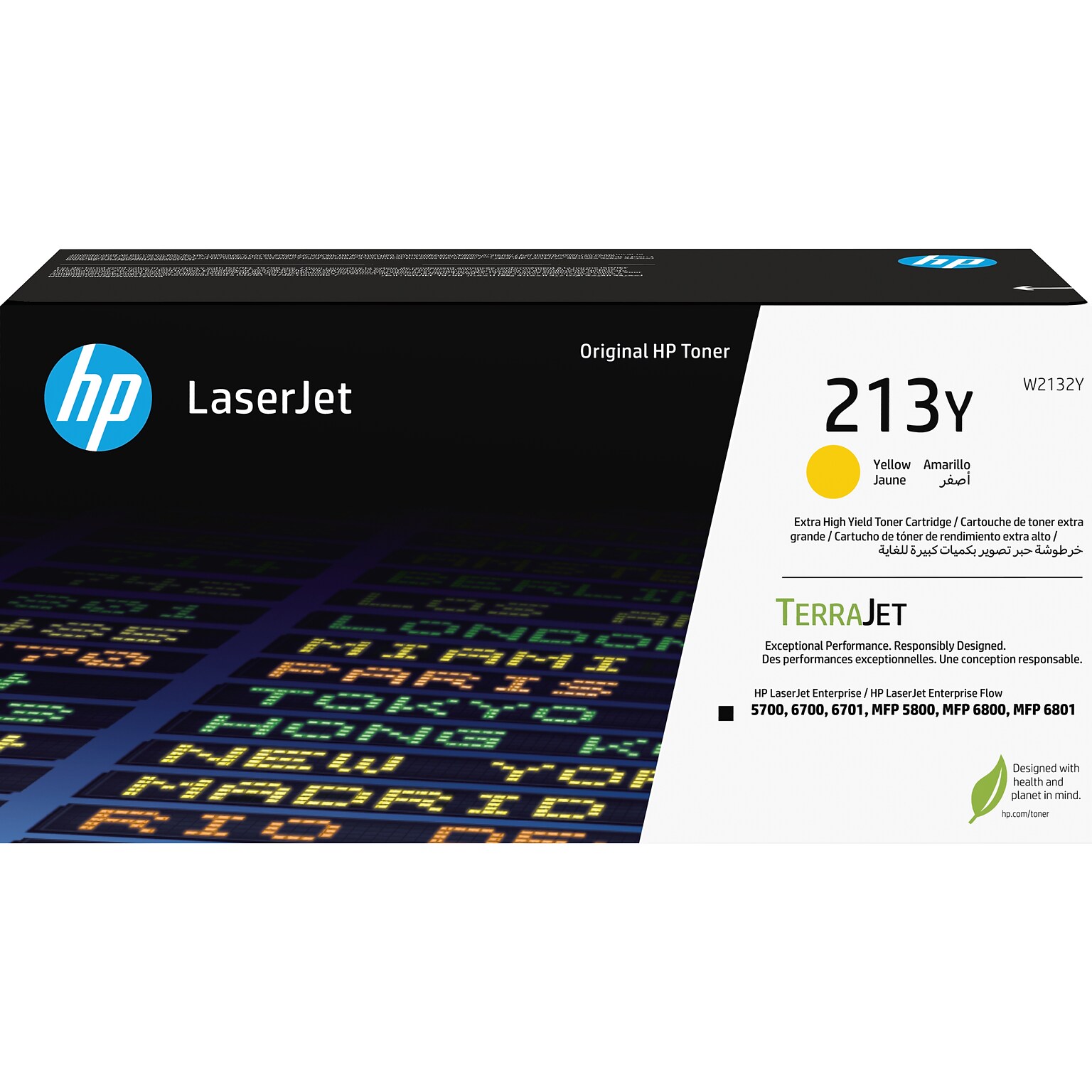 HP 213Y Yellow Extra High Yield Toner Cartridge (W2132Y)