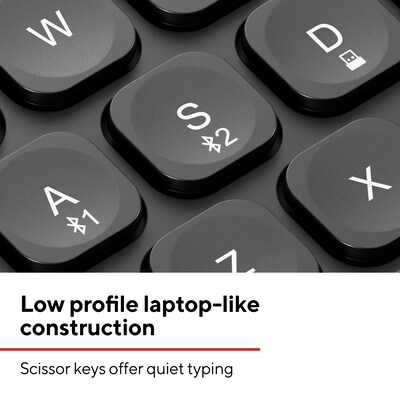 Staples TECH Mini Slim Wireless Keyboard, Black (ST63016)