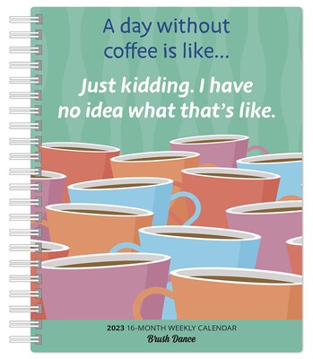 2023 Brush Dance But First Coffee 6.9 x 9.8 Weekly Karma Planner, Multicolor (9781975454586)