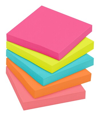 Post-it® Notes, 3" x 3", Poptimistic Collection, 100 Sheets/Pad, 14 Pads/Pack (654-14AN)