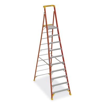 Werner 10 Fiberglass Podium Ladder, 300 lbs. Capacity (PD6210)