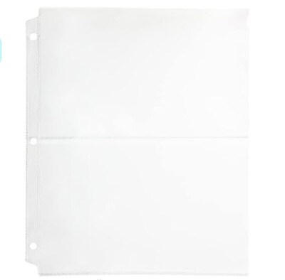 JAM Paper Plastic Binder Collection Pages, 9 1/8" x 11 3/8", 20 Sheets/Pack (287658323A)