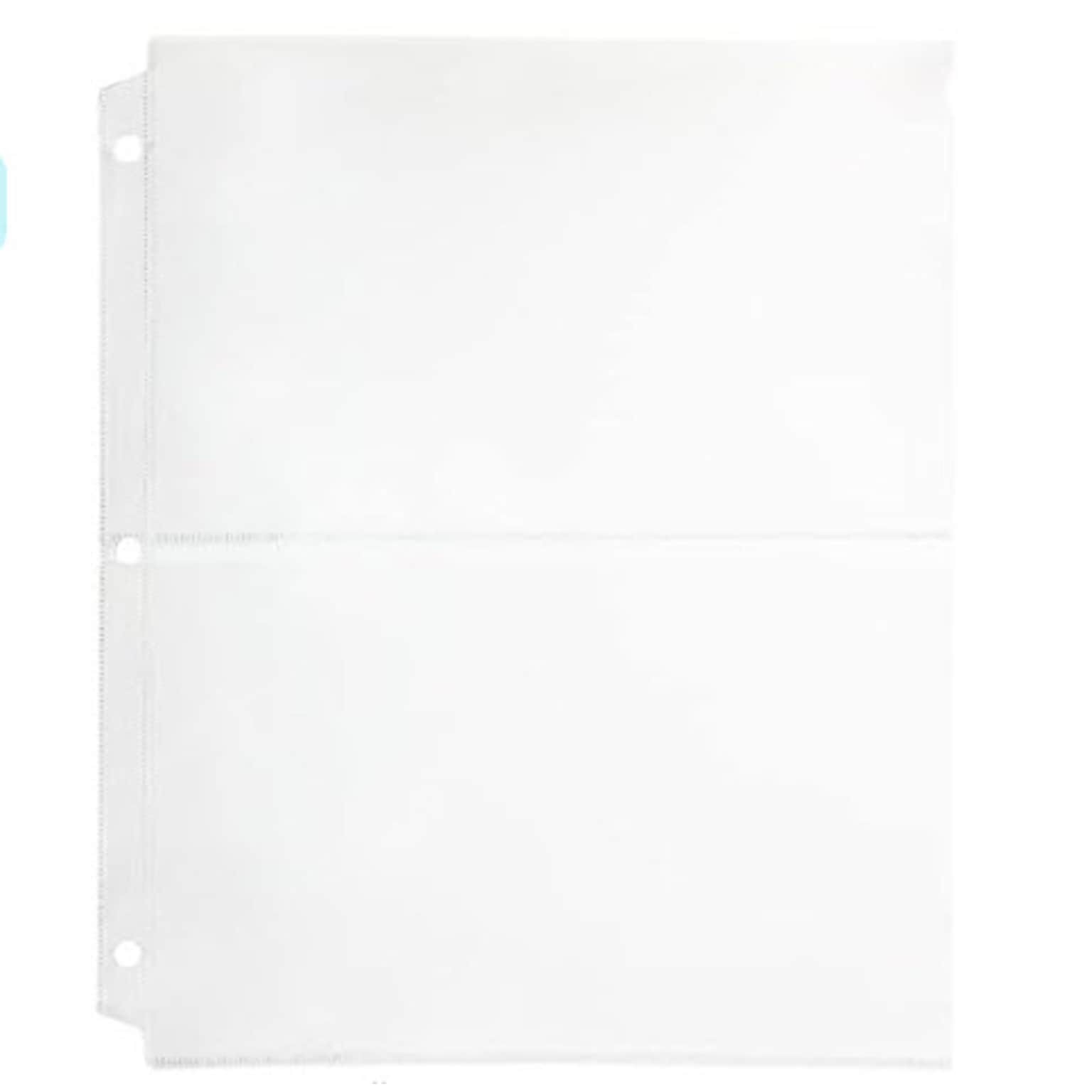 JAM Paper Plastic Binder Collection Pages, 9 1/8 x 11 3/8, 20 Sheets/Pack (287658323A)