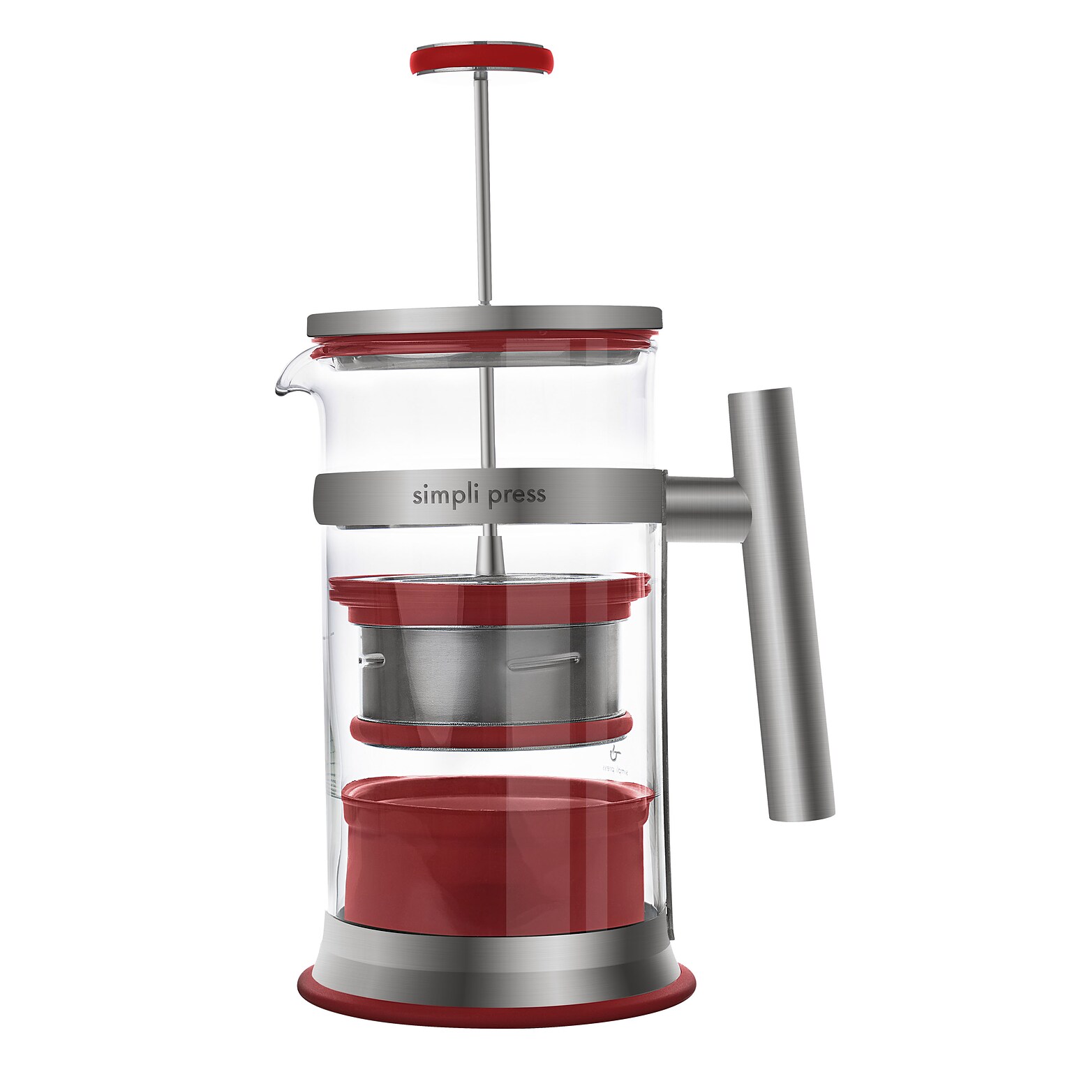 Simpli Press 34-Ounce Coffee Press, Red (SIM34ORED)