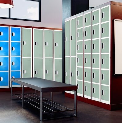 AdirOffice 72"H 6-Tier Misty Green Storage Locker (ADI629-206-MGRN-DL)