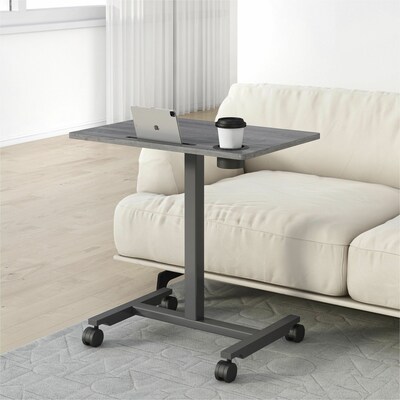 Lorell 27"W Manual Rectangle Adjustable Standing Desk, Weathered Charcoal (LLR84837)