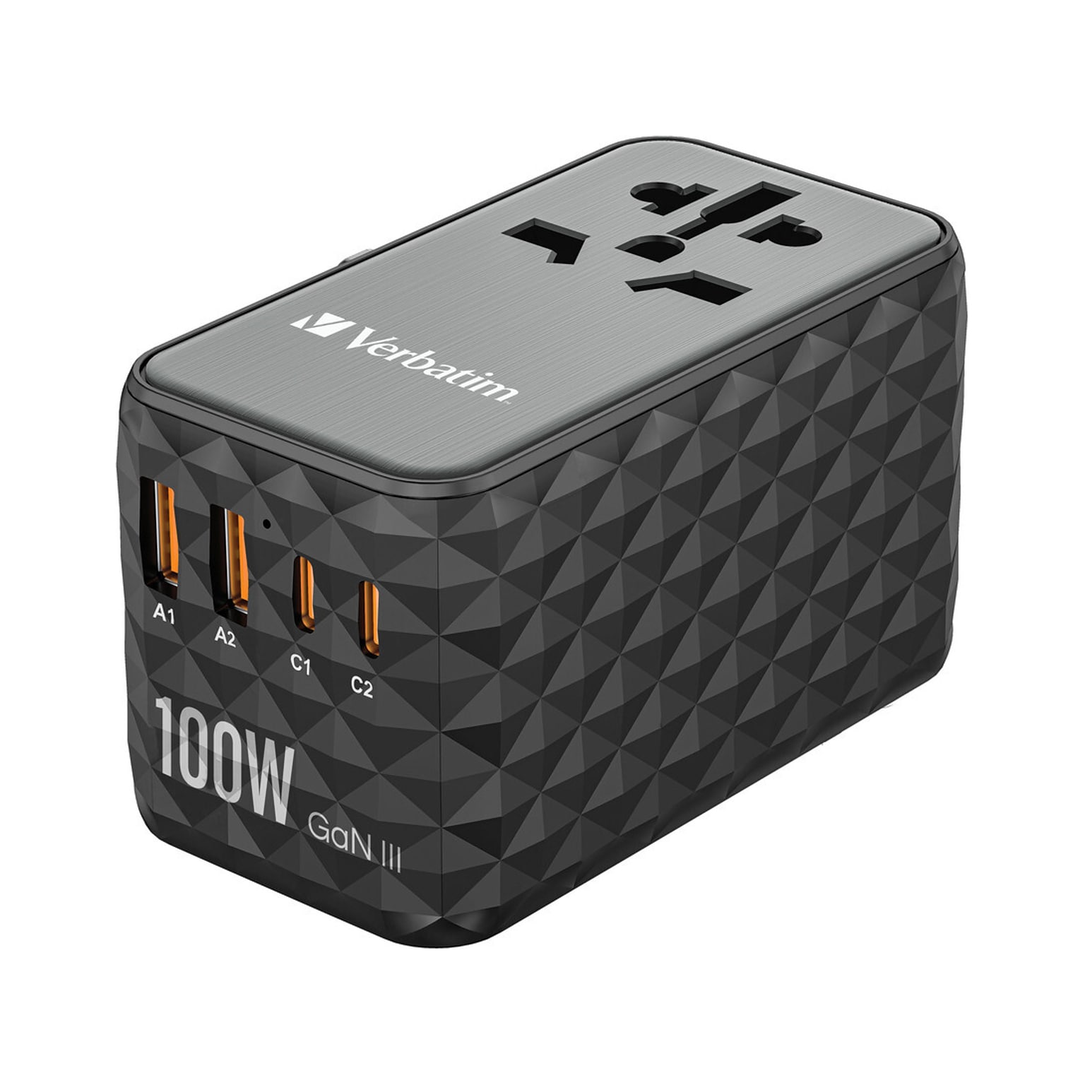 Verbatim UTA-06 Plastic Travel Power Adapter, Black (32121)