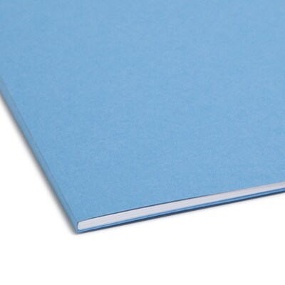 Smead Fastener File Folders, 2 Fasteners, Reinforced 1/3-Cut Tab, Letter Size, Blue, 50/Box (12040)