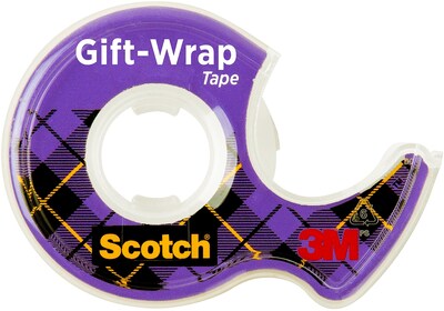 Scotch® Gift Wrap Tape with Dispenser, 3/4" x 23.61 yds., 4 Rolls (415)