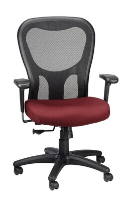 Tempur-Pedic Ergonomic Fabric/Mesh Swivel Task Chair, Burgundy/Black (TP9000-C-BURG)