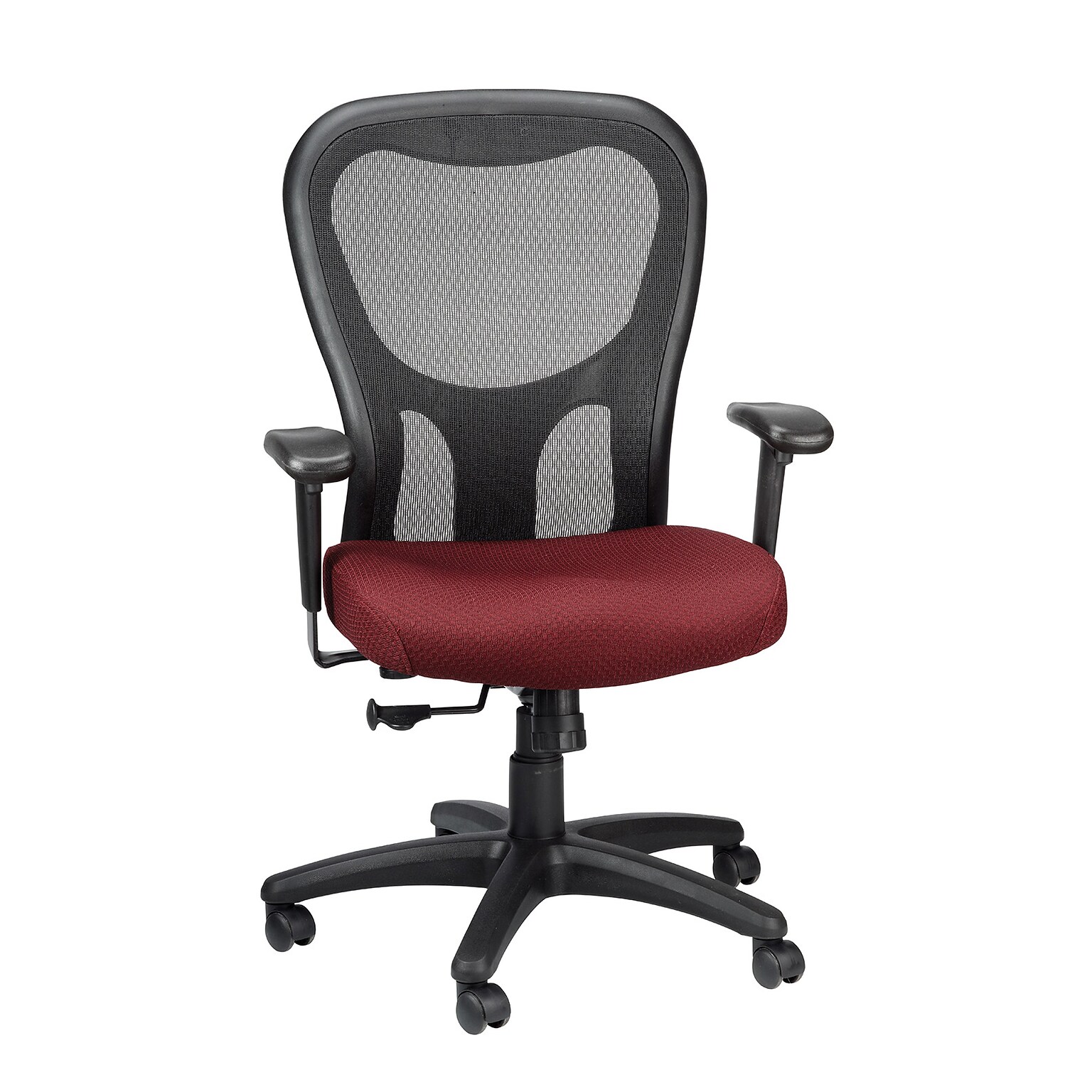 Tempur-Pedic Ergonomic Fabric/Mesh Swivel Task Chair, Burgundy/Black (TP9000-C-BURG)