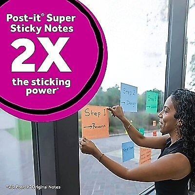 Post-it Big Super Sticky Notes, 8" x 8", Washed Denim, 30 Sheets/Pad (BN-8BLU)