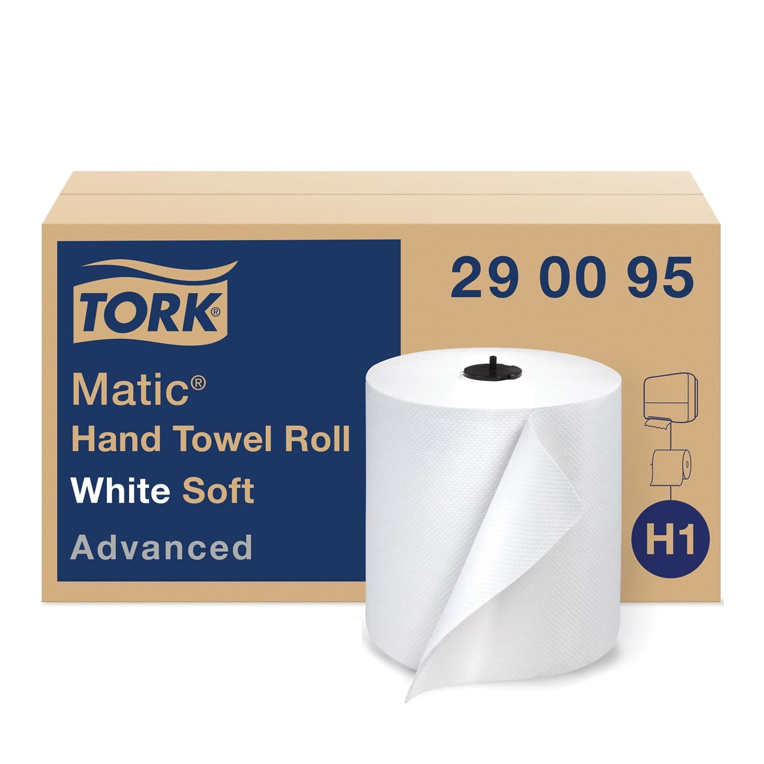 Tork Advanced Matic Hand Towel Roll, 7.7 x 900 ft., White, 6 Rolls/Carton (TRK290095)