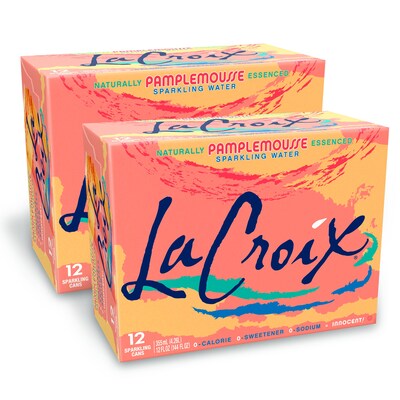 Lacroix Pamplemousse Flavored Sparkling Water, 12 oz., 24/Carton (NAV40120)