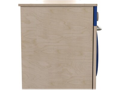 Flash Furniture Bright Beginnings Kids' Washing Machine with Integrated Storage, Brown/Blue (MK-ME03546-GG)