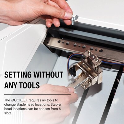 MBM iBooklet Tabletop Bookletmaker, Staple & Fold Machine, Produces Up to 800 Booklets per Hour, Compact Design (BO0842)