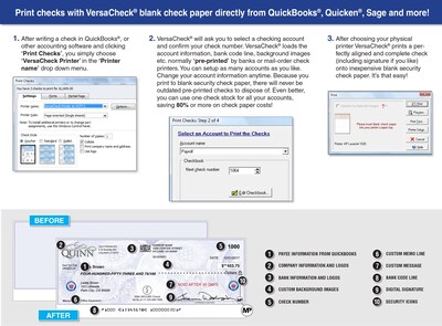 VersaCheck X1 2025 for QuickBooks Download + VersaCheck ONLINE Gold, 1-Year Subscription (VCX1Q-2345)