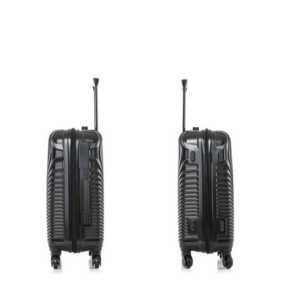 DUKAP Inception 22.04" Hardside Suitcase, 4-Wheeled Spinner, TSA Checkpoint Friendly, Black (DKINC00S-BLK)