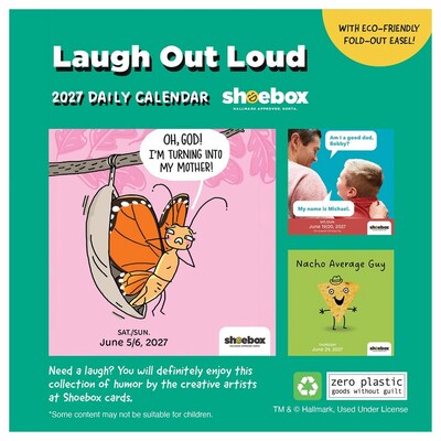 2027 TF Publishing Shoebox Daily 5.25" x 5.25" Daily Day-to-Day Calendar, Multicolored (27-3038)