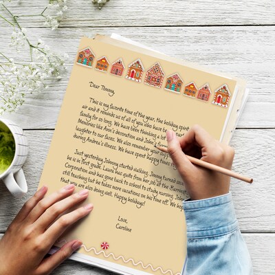 Great Papers! Holiday Stationery Letterhead Winter Wonderland Walkway, Multicolor, 50 sheets (2024033)