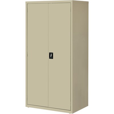 Lorell Fortress Series 72" Steel Storage Cabinet With 5-Shelves, Putty (LLR34412)