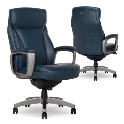 La-Z-Boy Leather Executive Chair, Blue (51447)