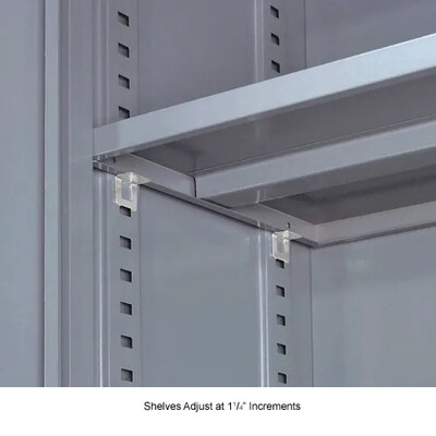 Global Industrial Steel Storage Cabinet, 36"W x 18"D x 72"H, Gray (237635GY)