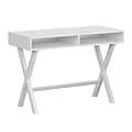Flash Furniture 42 Home Office Writing Computer Desk with Open Storage Compartments, White (GCMBLK6