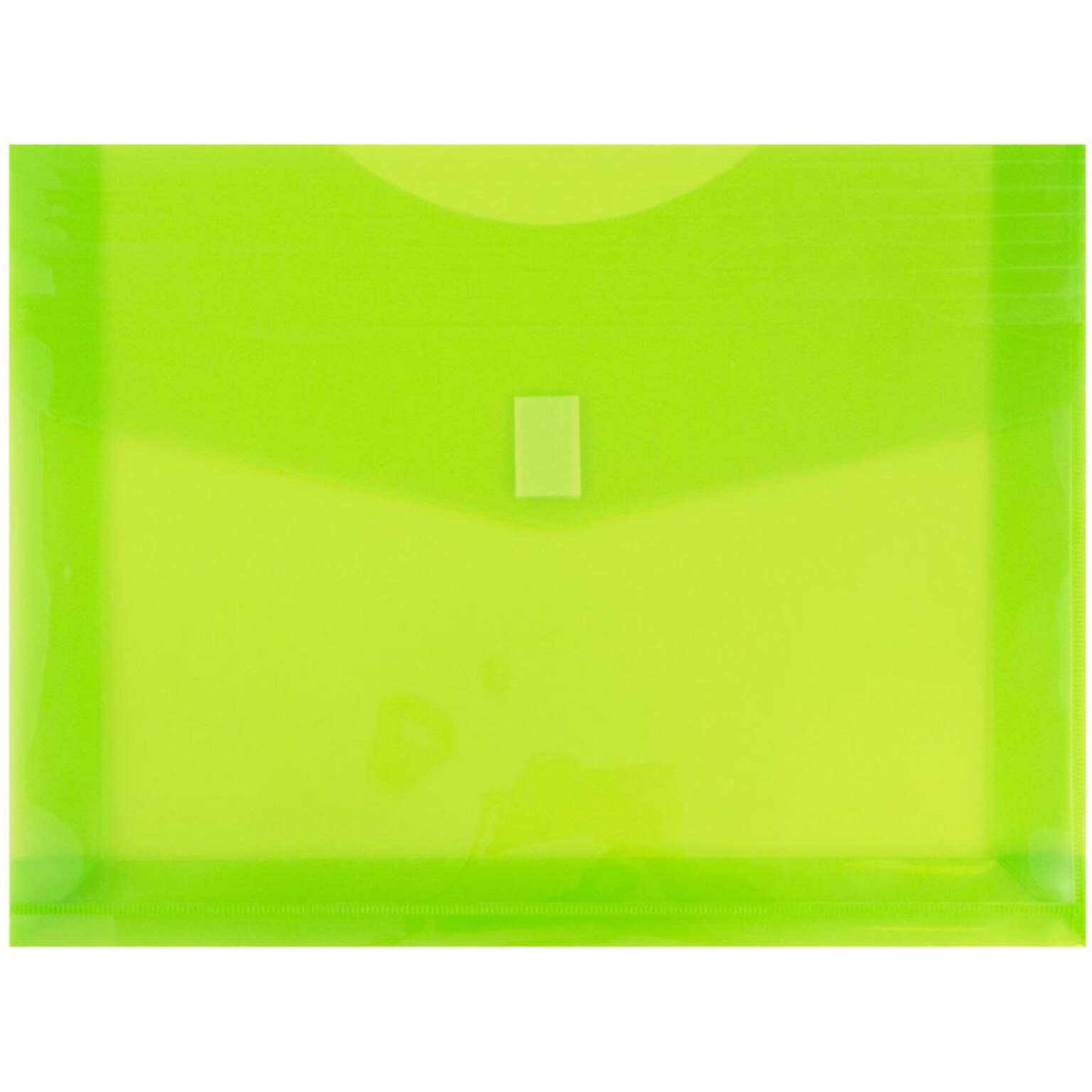 JAM Paper Premium Plastic Document File, 1 Pocket, Letter, Lime Green, 3/Pack (218V2libx3)