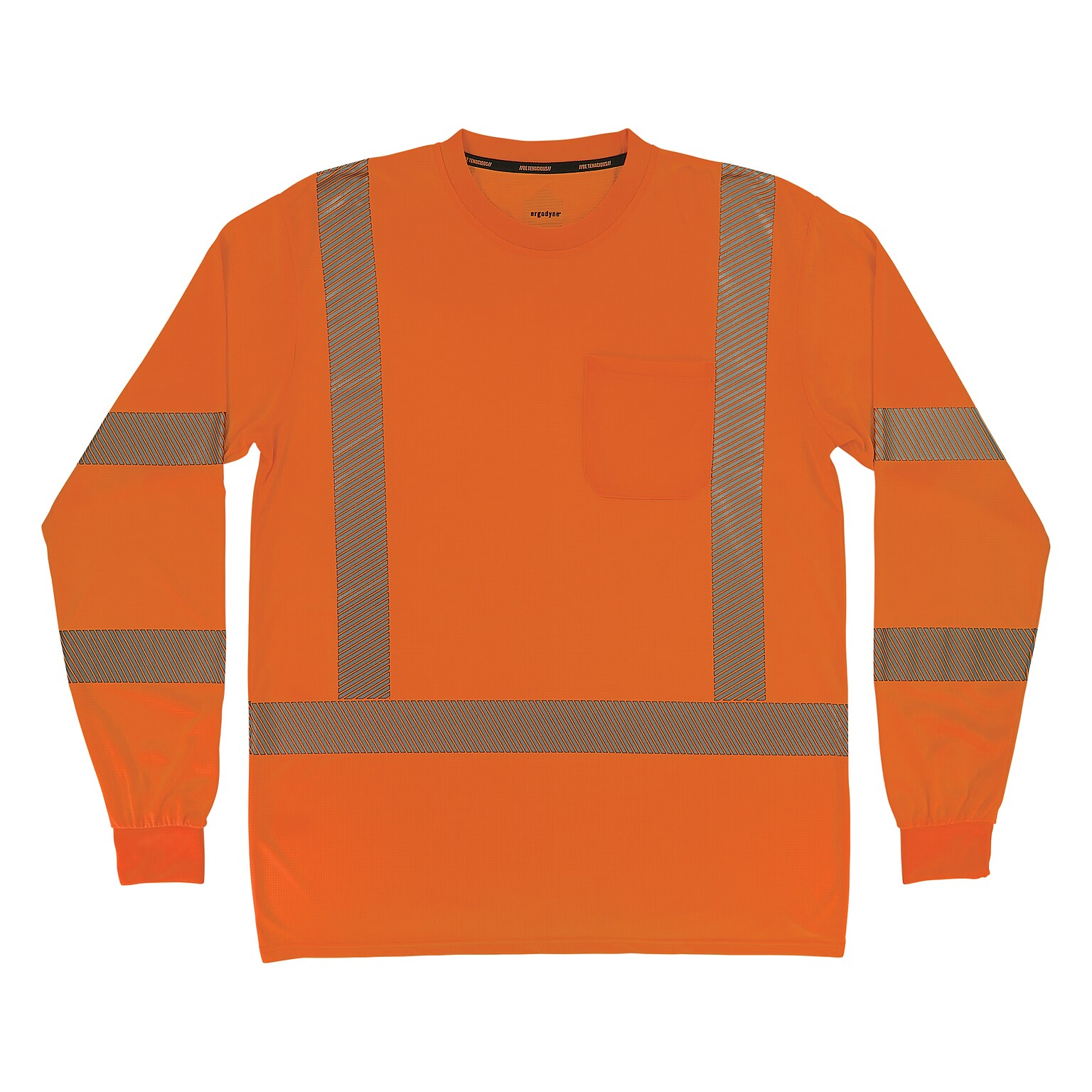 Ergodyne GloWear 8370 High Visibility Long Sleeve T-Shirt, ANSI Type R Class 3, Orange, Large (22264)
