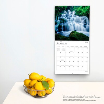2023 BrownTrout Waterfalls 12" x 24" Monthly Wall Calendar, (9781975455194)