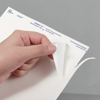 Avery UltraDuty Waterproof Laser GHS Chemical Labels, 2" x 4", White, 500 Labels/Box (60505)