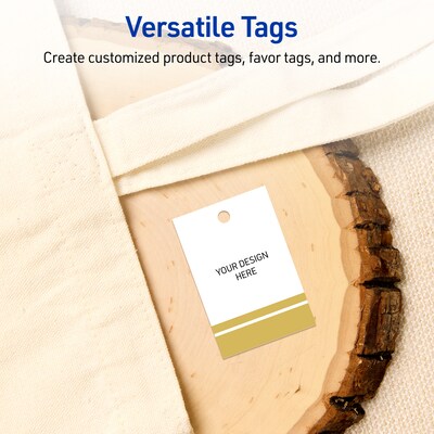 Avery 3" Blank Price & Merchandise Tags, White, 80/Carton (S00-DKJ-PRMWT10)