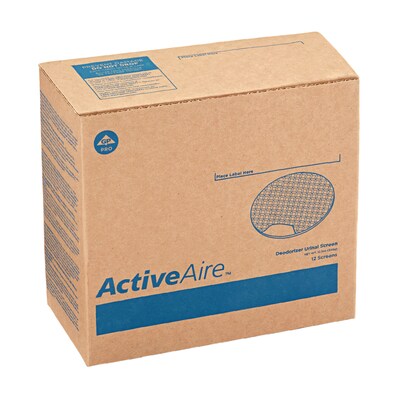 ActiveAire Urinal Screen, Coastal Breeze Scent, Blue, 12/Pack (48270)