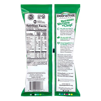 Deep River Snacks Gluten Free Zesty Jalapeno Kettle Cooked Potato Chips, 2.0 oz., 24/Box (220-02563)