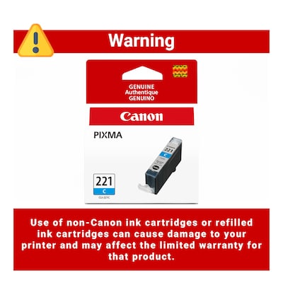 Canon 221 Cyan Standard Yield Ink Cartridge  (2947B001)