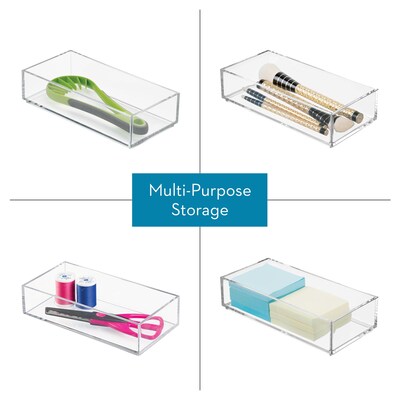 iDESIGN 6-Piece Plastic Drawer Organizer, Clear (28985M6)