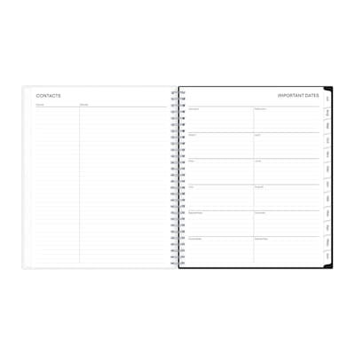 2026-2027 Blue Sky Analeis 8" x 10" Academic Monthly Planner, Plastic Cover, Black/White (130613-A27)