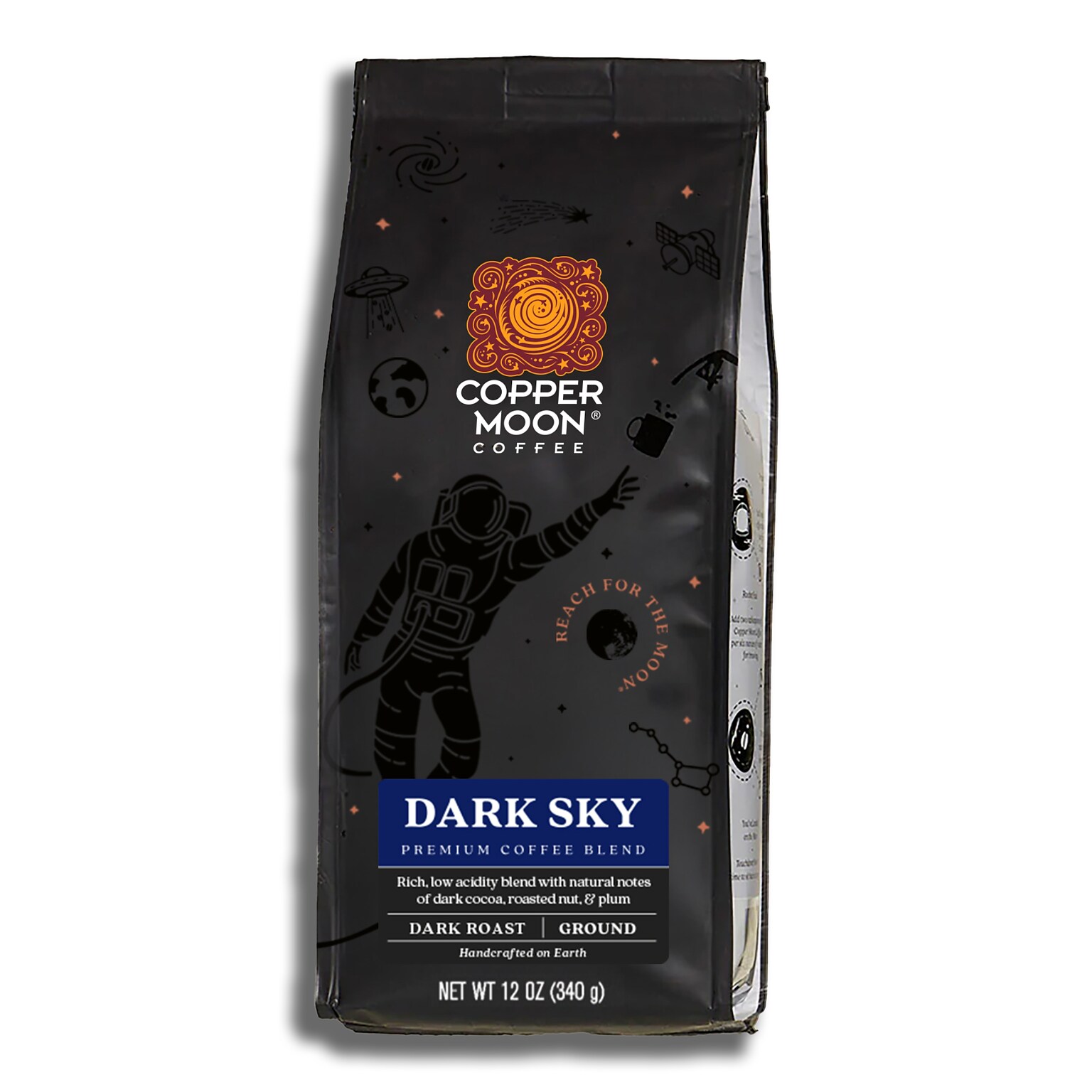 Copper Moon Dark Sky Ground Coffee, Dark Roast, 12 oz. (205335)