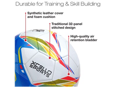 Xcello Sports Size 3 Soccer Balls, Assorted Colors, 6/Pack (XS-SB-S3-6-ASST)