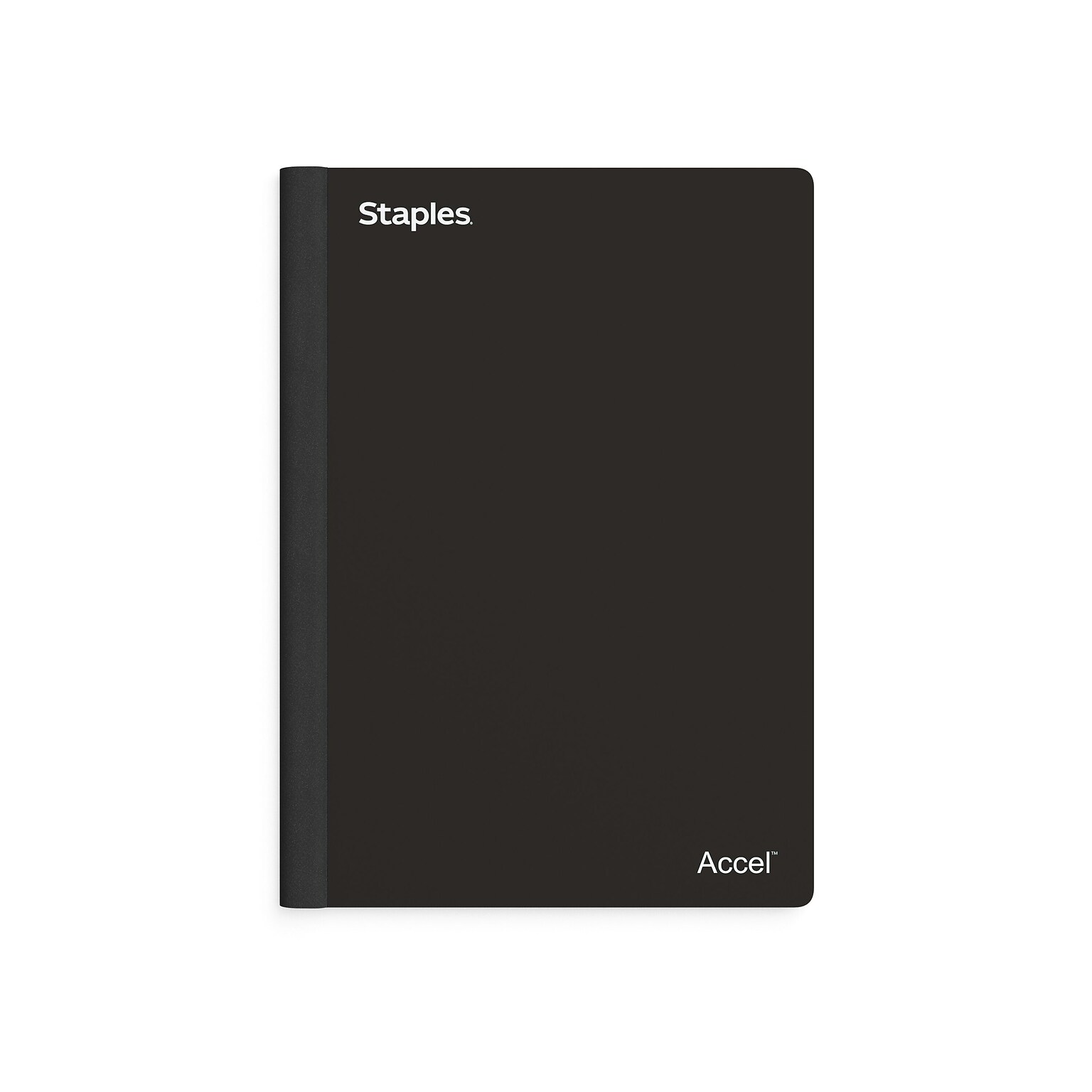 Staples Premium 2-Subject Notebook, 6 x 9.5, College Ruled, 100 Sheets, Black (TR58325)