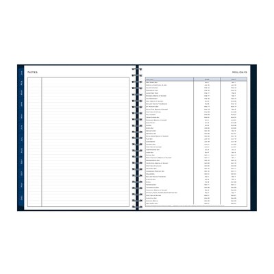 2026 Blue Sky Passages 8.5" x 11" Calendar Year Weekly & Monthly Planner, Faux Leather Cover, Navy (148658-26)
