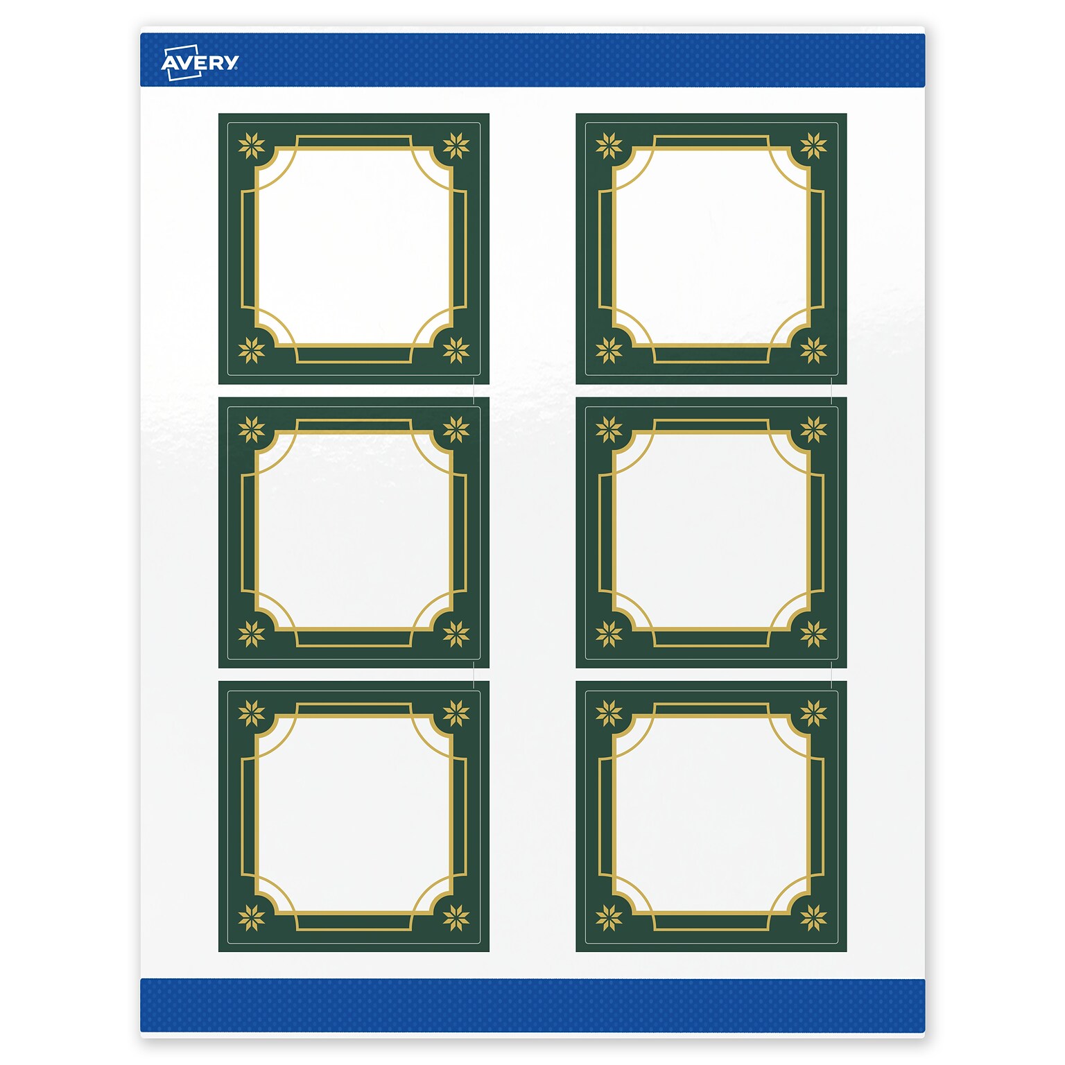 Avery Square Multipurpose Labels, 3 x 3, White, 60/Pack (19479370385)