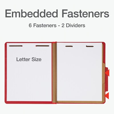 Pendaflex Classification Folder, 2-Dividers, 2 1/2" Expansion, Letter Size, Assorted Colors, 10/Box (24025)