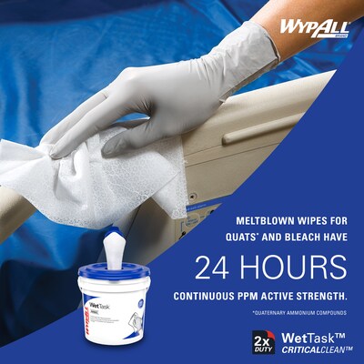 WypAll CriticalClean WetTask Disinfecting Wipes, Wipes/Container, 540/Carton (6471)