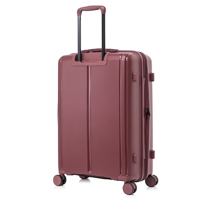 DUKAP Airley 25.79" Hardside Suitcase, 4-Wheeled Spinner, TSA Checkpoint Friendly, Wine (DKAIR00M-WIN)