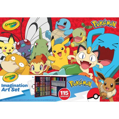 Crayola Imagination Art Set, Pokémon, 115 Pieces/Set (BIN042925)