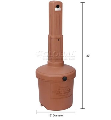Global Industrial Outdoor Ashtray, 5 Gallon, Terracotta (245133RG)